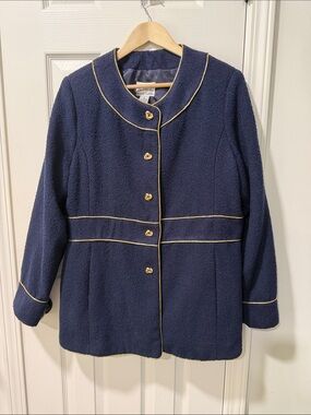 Linea by Louis Dell'Olio Navy Jacket with Gold Trim